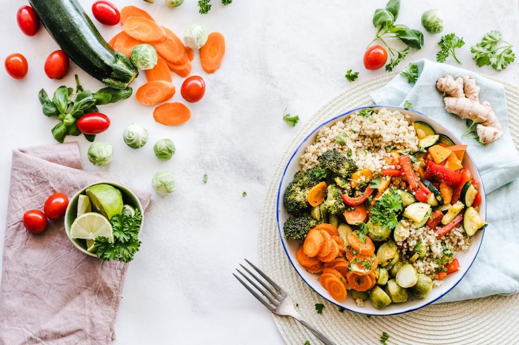 pexels-photo-1640777-1 Flat-lay Photography of Vegetable Salad on Plate